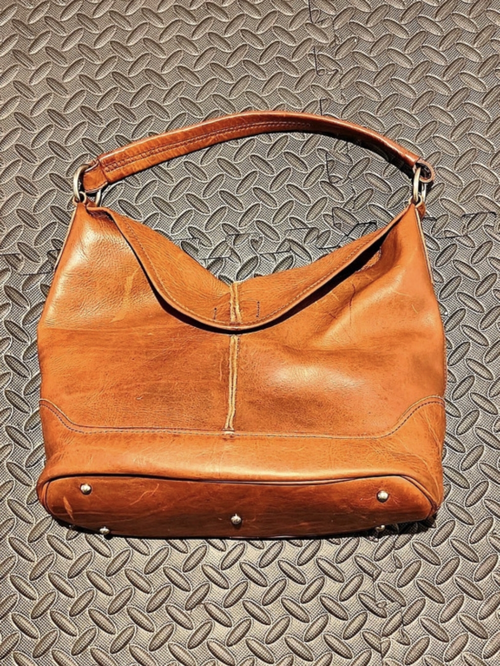 Frye Leather Hobo Bag in Brown Genuine Leather Large